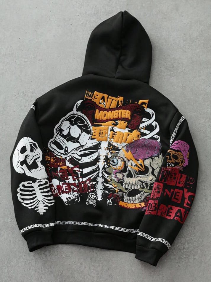 URBAN-UNCLE Streetrush Men's Youthful Streetwear Hoodie